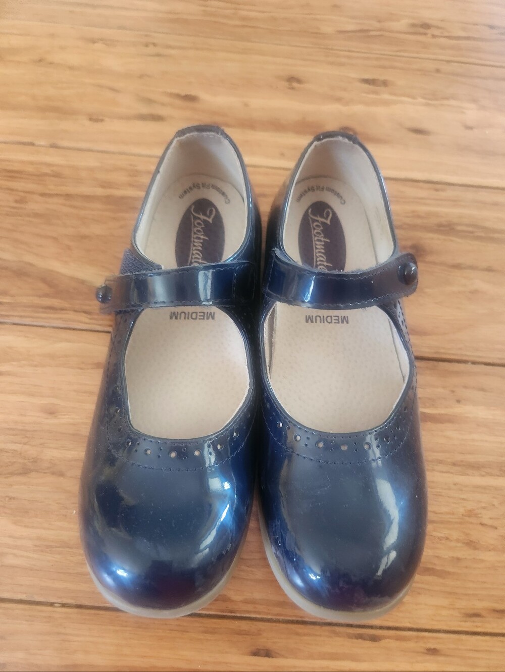 Footmates Blue Emma Mary Jane Shoes, Girls US 2.5